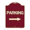 Signmission Parking With Right Arrow Heavy-Gauge Aluminum Architectural Sign, 24" x 18", BU-1824-24623 A-DES-BU-1824-24623 - alternate 1